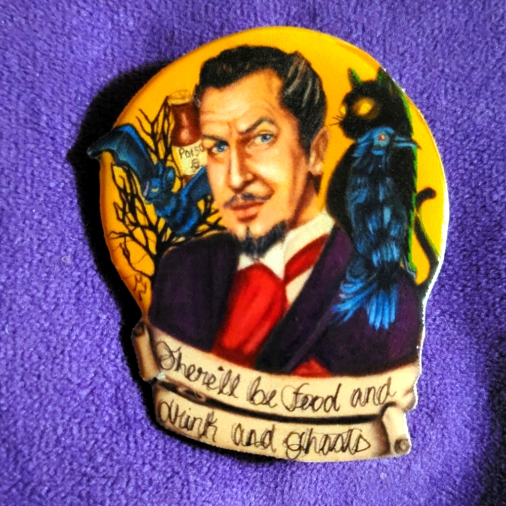 Vincent Price tribute pin